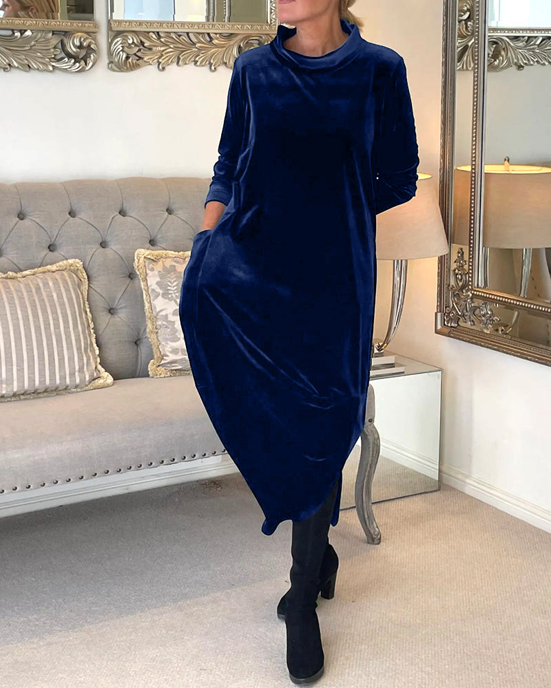 Drune | Elegantes Samtkleid mit Bauchabdeckung