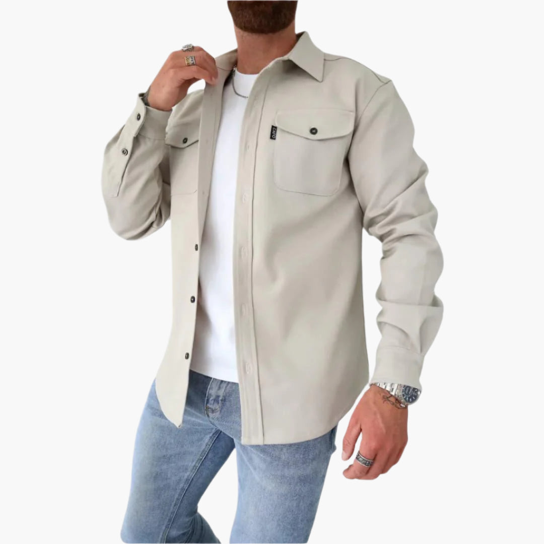 Drune | Overshirt Jacke - Modernes Button-Through Hemdjacke für Freizeit und Business
