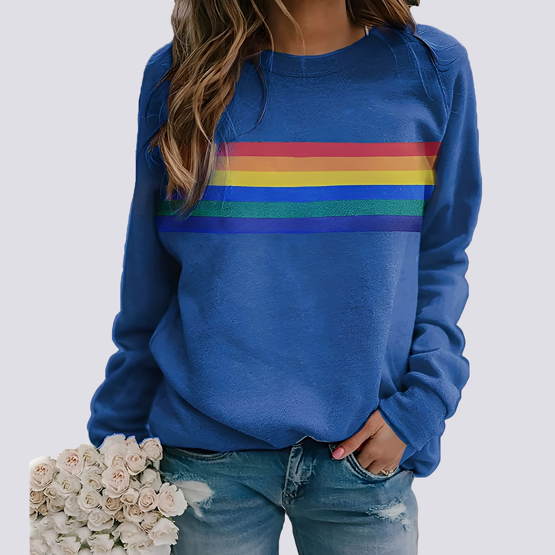 Drune | Moderner Damenpullover mit farbigem Muster