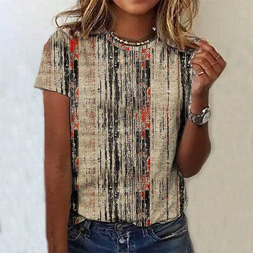 Drune | Casual Vintage Bedrucktes T-Shirt