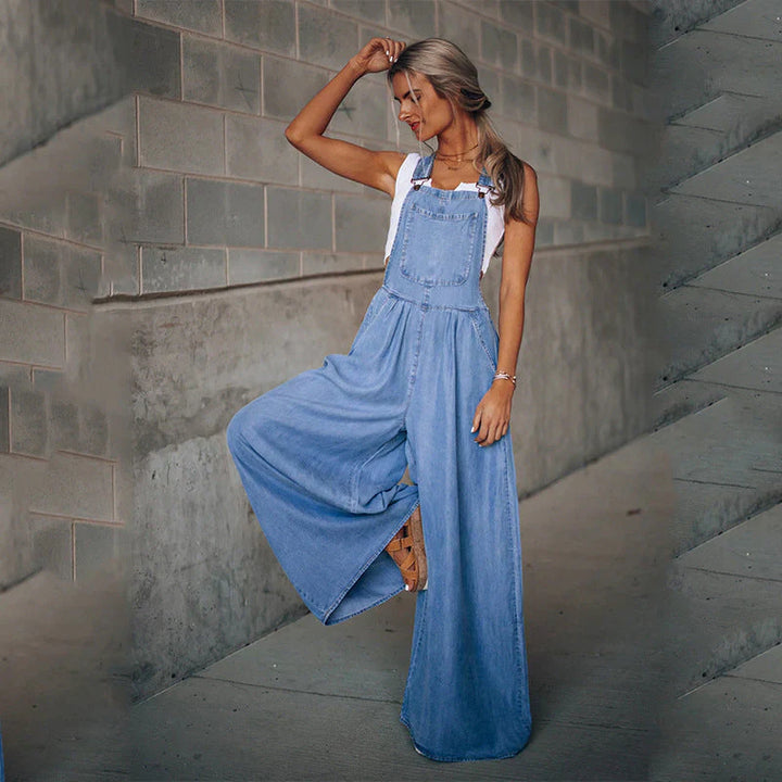 Drune | Armelloser Trendiger Denim-Overall für Damen