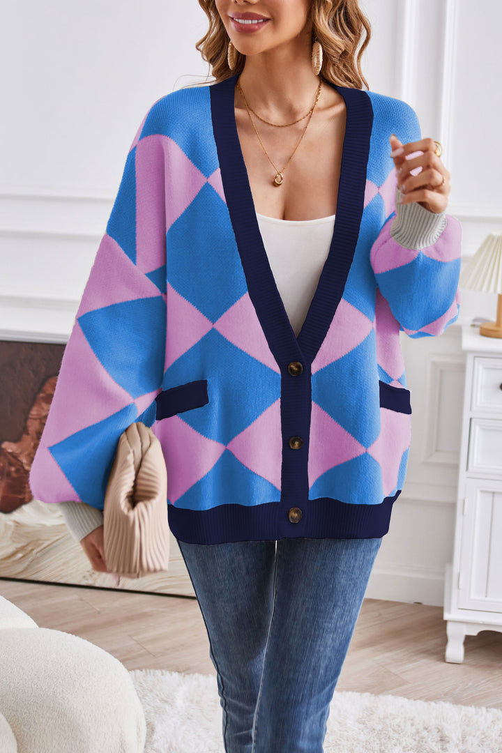 Drune | Damen Patchwork-Weste mit V-Ausschnitt und Karos