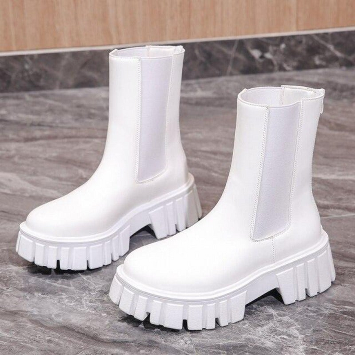 Drune | Damen Stiefel Modische Plateaustiefel Mit Slip on Design, Alltagstauglich