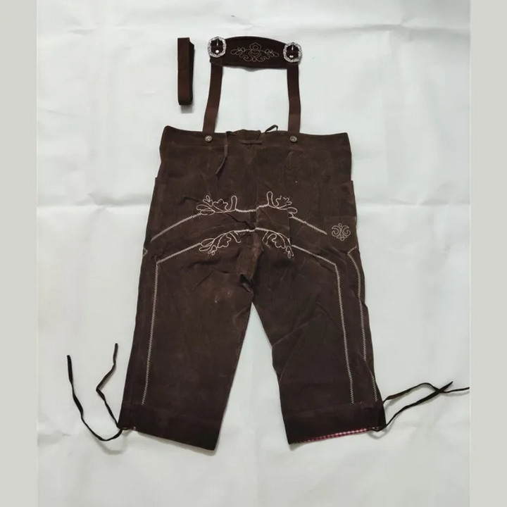 Drune | Herren Lederhosen Kniehose Mit Trägern Bayerische Festkleidung