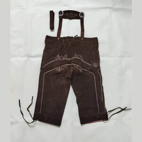 Drune | Herren Lederhosen Kniehose Mit Trägern Bayerische Festkleidung