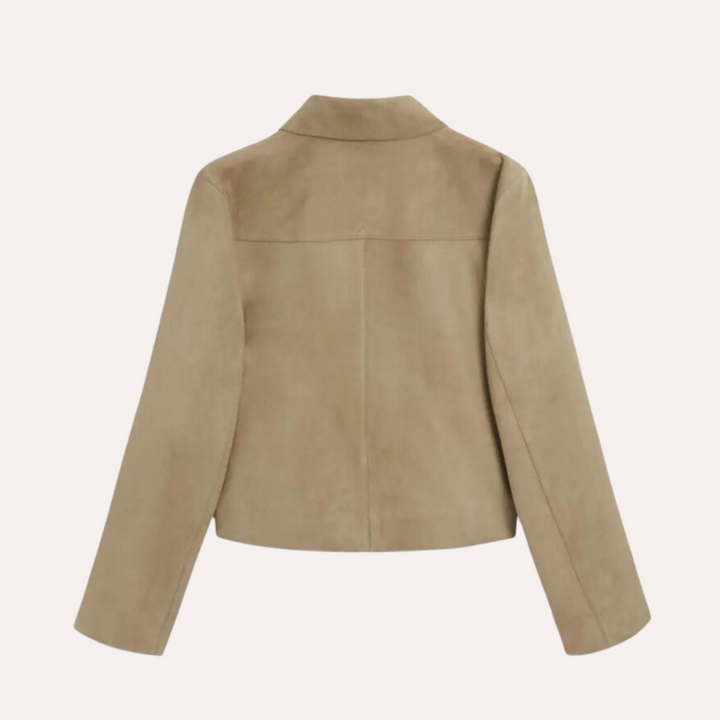 Drune | Beige Lederjacke