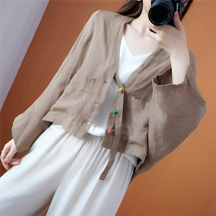 Drune | Locker kurzer Cardigan mit Taschen