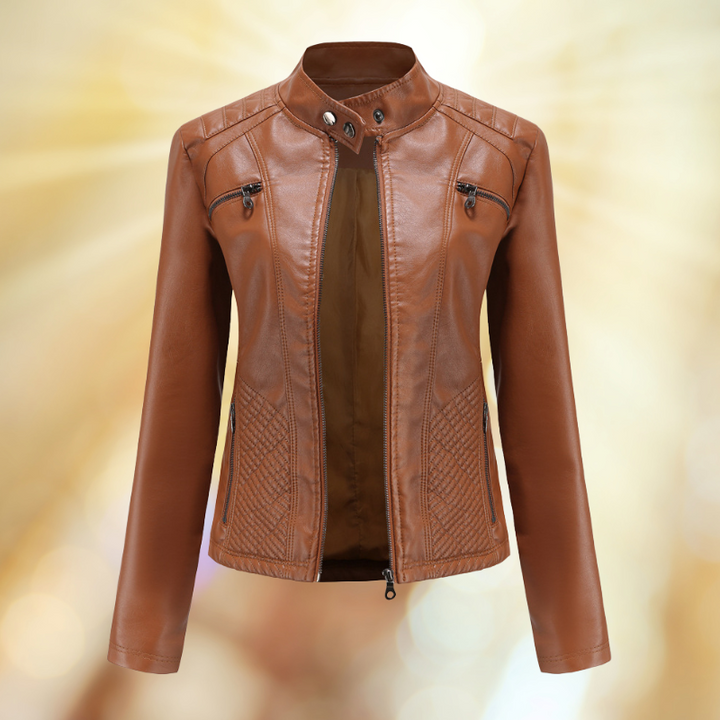 Drune | Bequeme Leder Übergangsjacke für Frauen