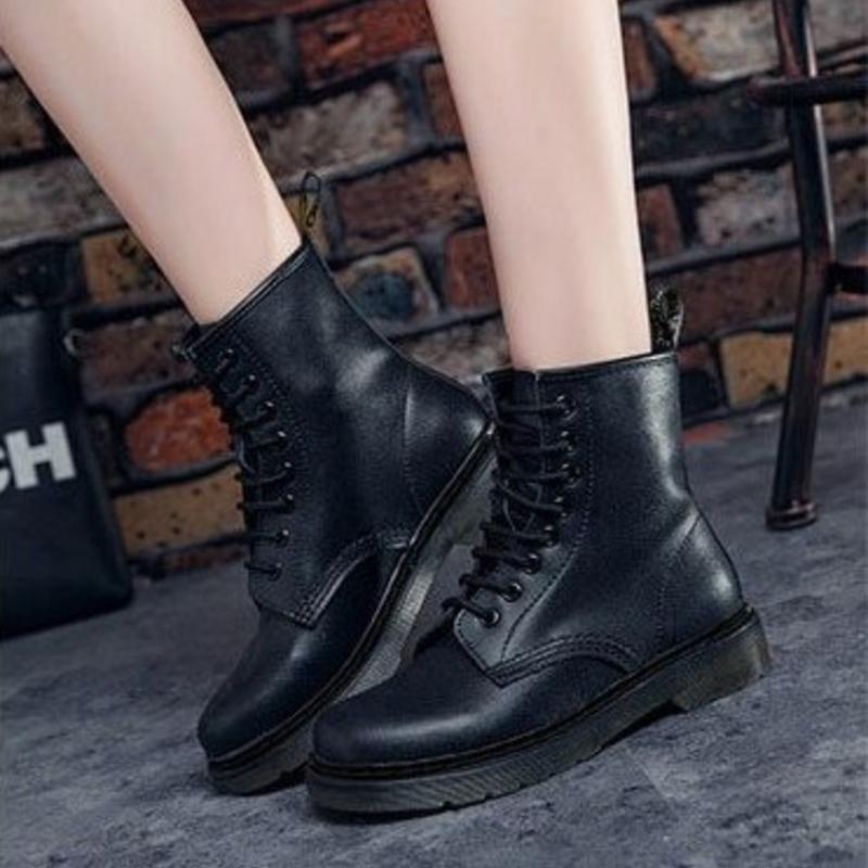 Drune | Kampfstiefel Leder Schnürung Knöchelhoch Robuste Gummisohle