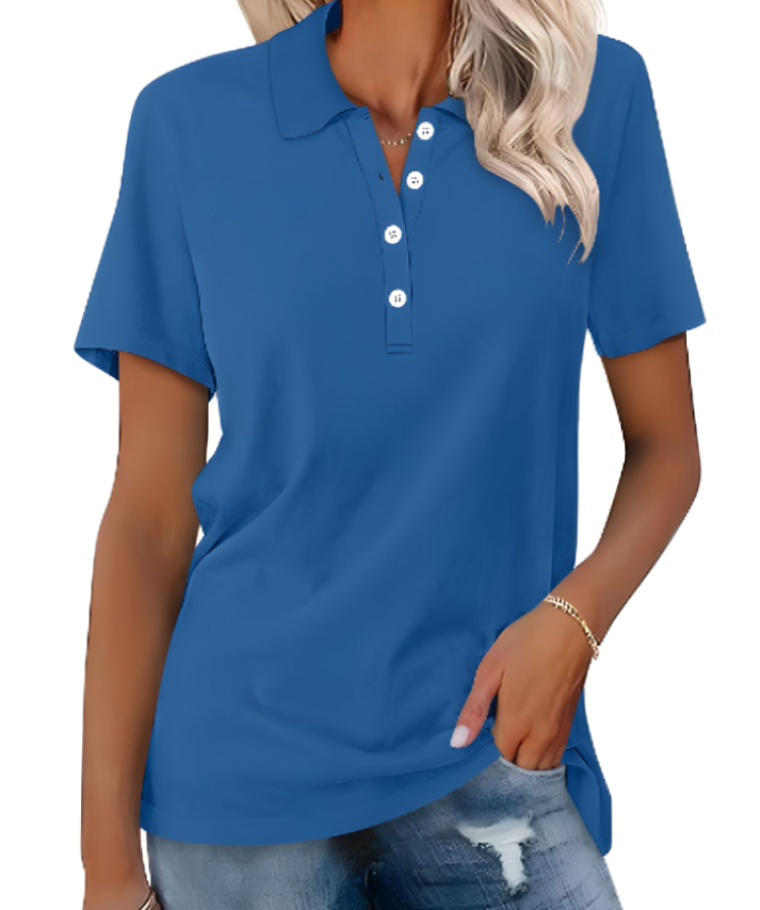Drune | Nachhaltiges Poloshirt Damen Polo Shirt Mit Kragen Und Knopfverschluss
