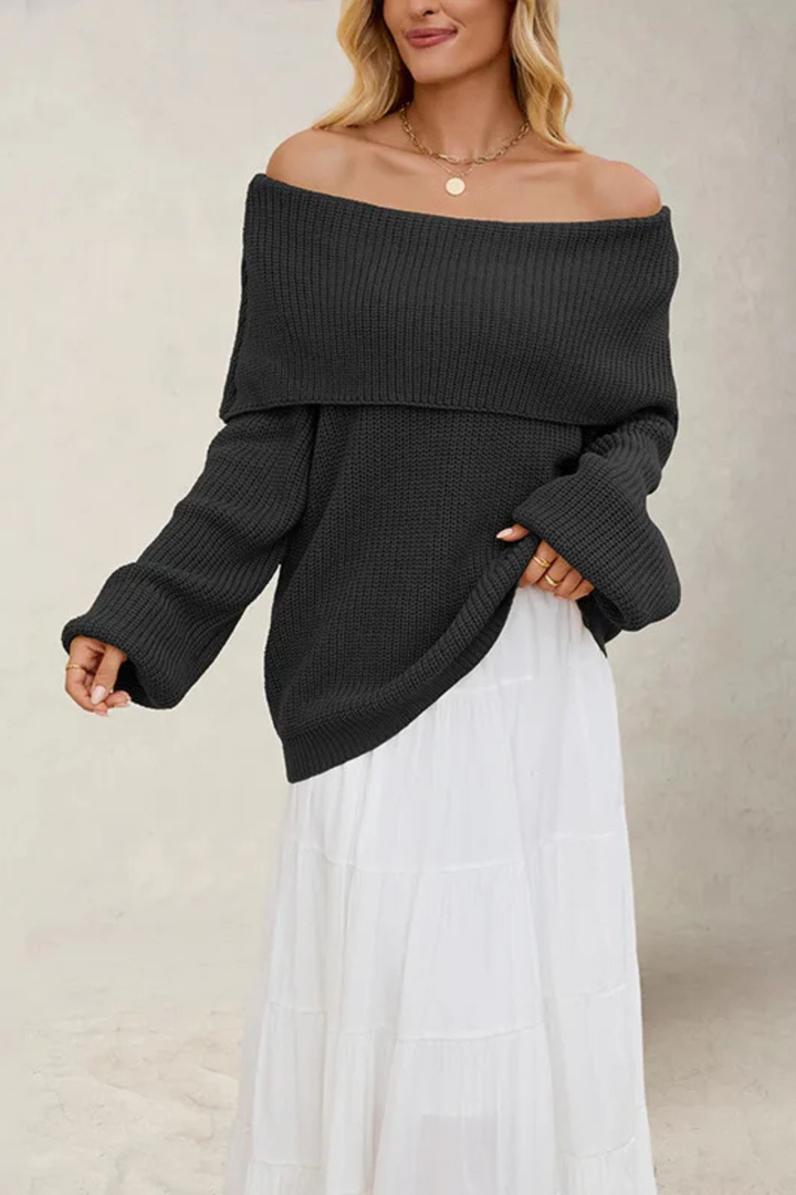 Drune | Off-Shoulder Strickpullover
