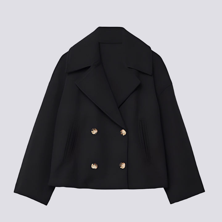 Drune | Schicke kurze Wolljacke mit Reverskragen für Damen
