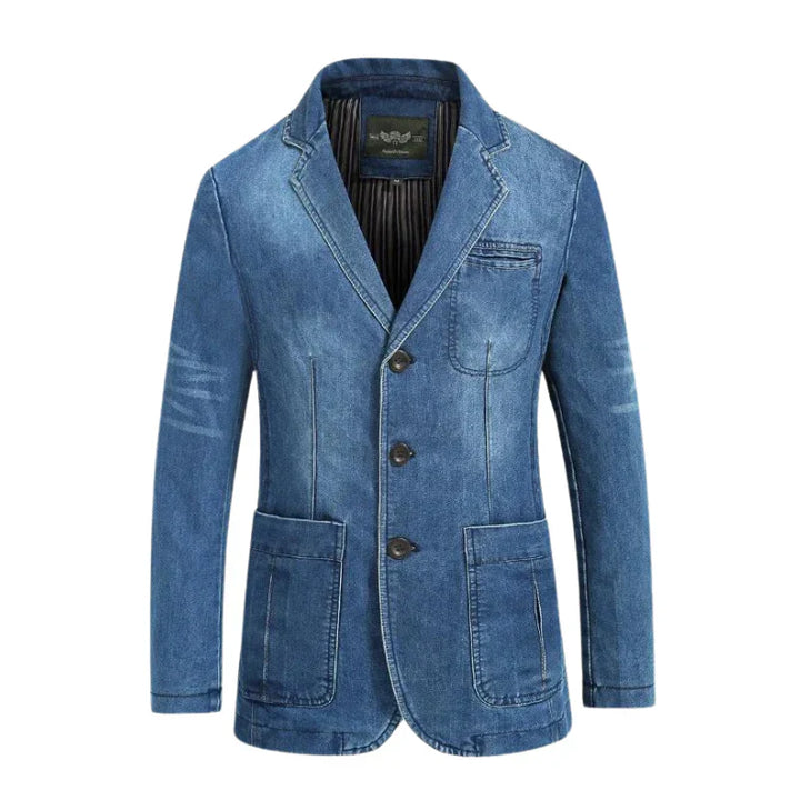Drune | Herren Denim Baumwolle Blazerjacke