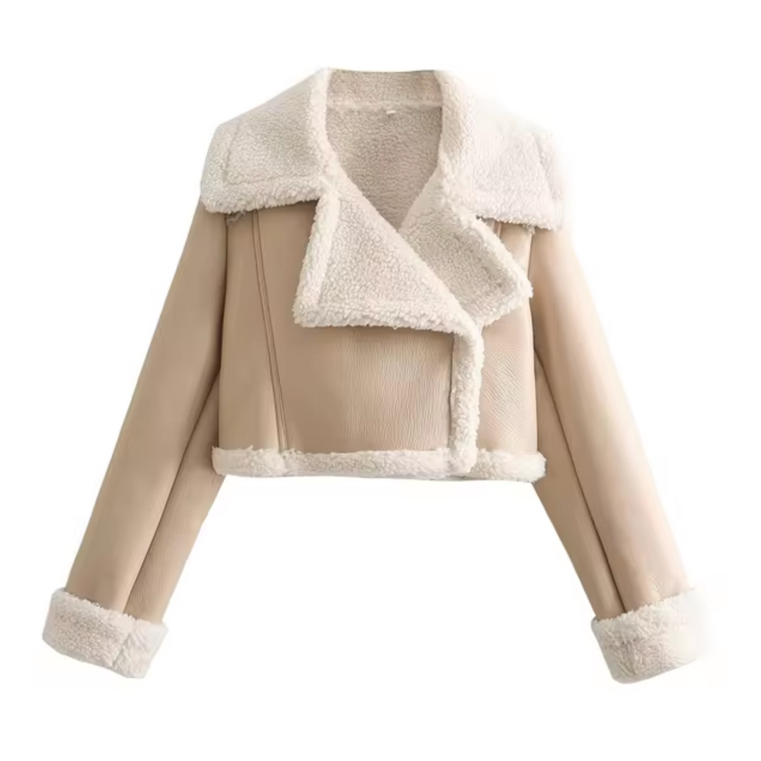 Drune | Kurze Kunstlederjacke