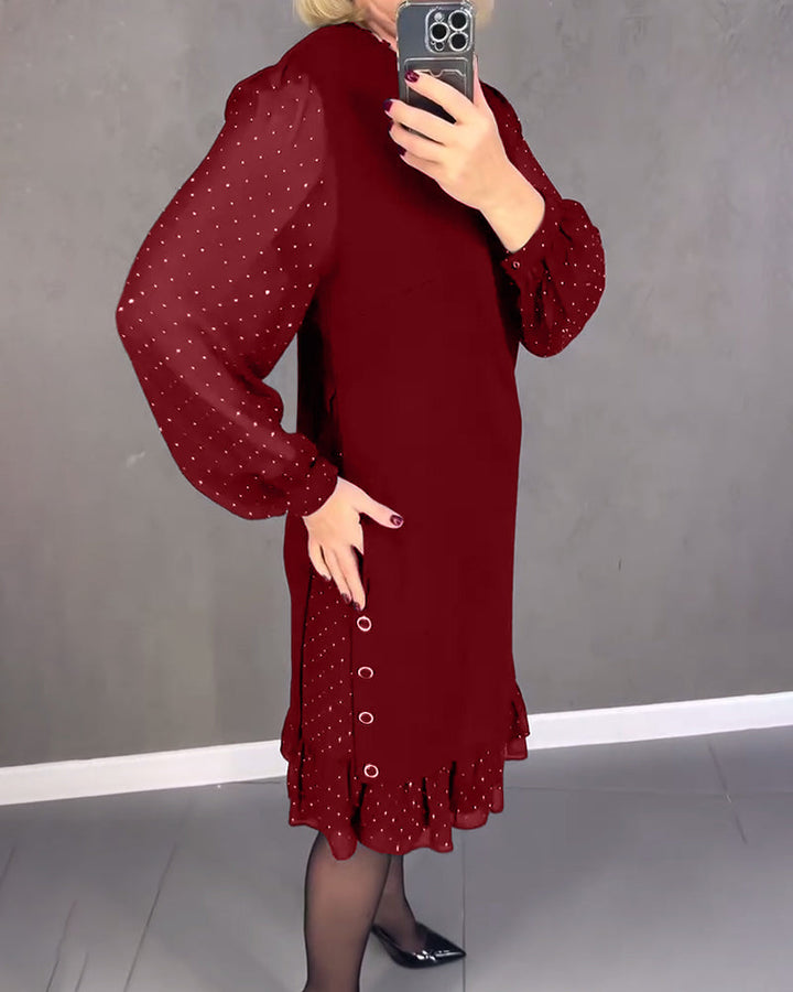Drune | Kleid mit Langen Ärmeln und Punkten