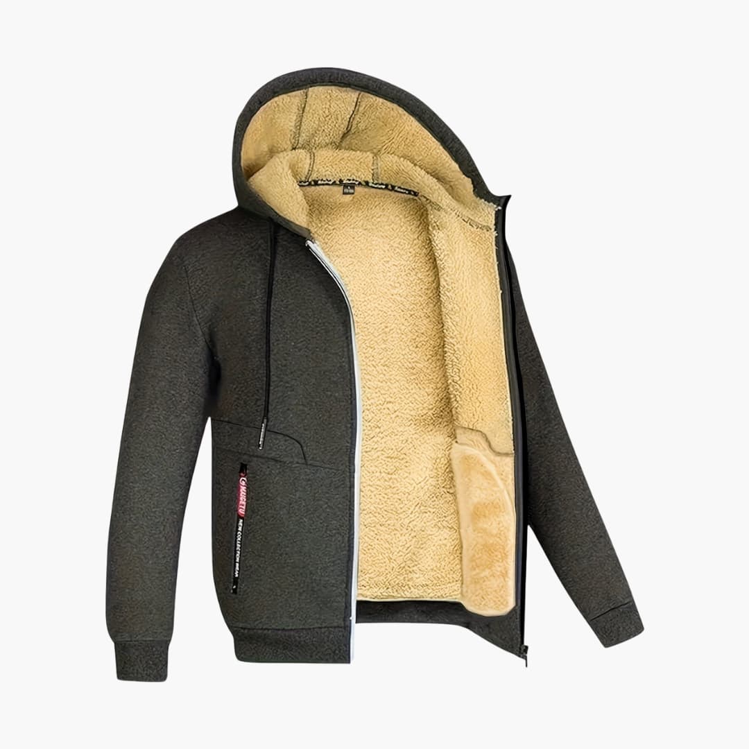 Drune | Gemütliche fleecegefütterte Jacke mit Kapuze für Herren