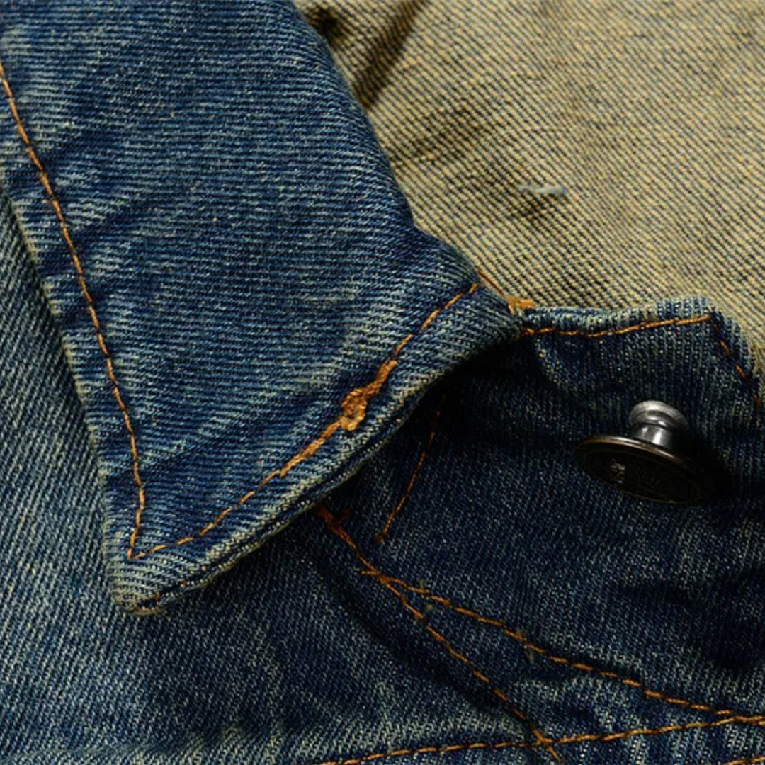 Drune | Zerrissene Denim-Weste