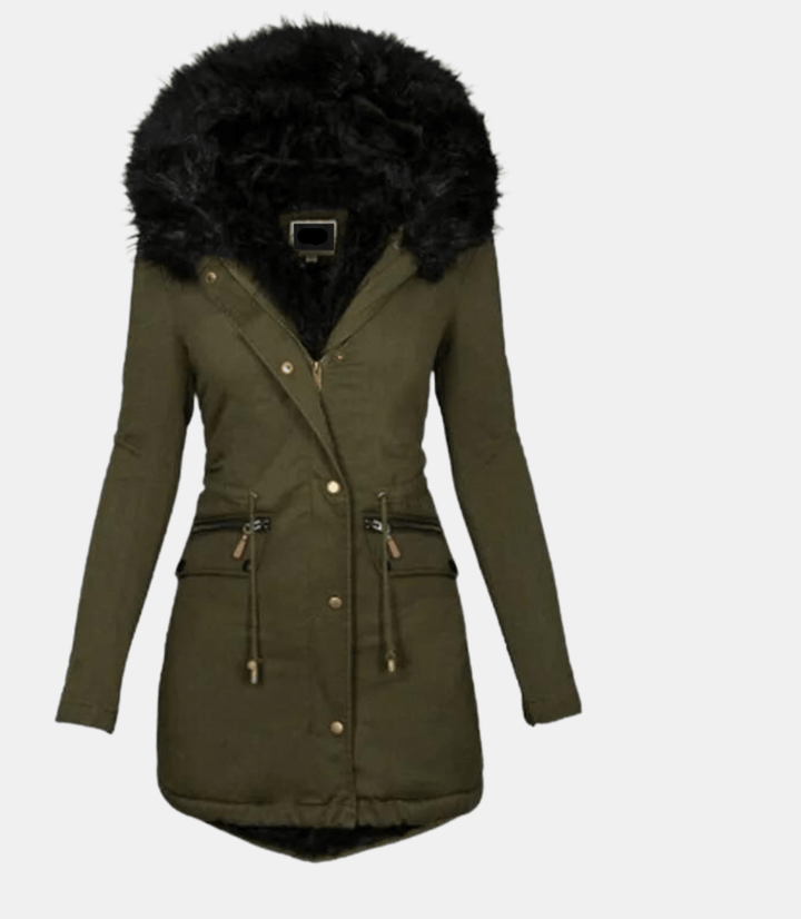 Drune | Kunstfell Kapuzenparka - Warm & Winddicht - Verstellbarer Bund - Winteroberbekleidung
