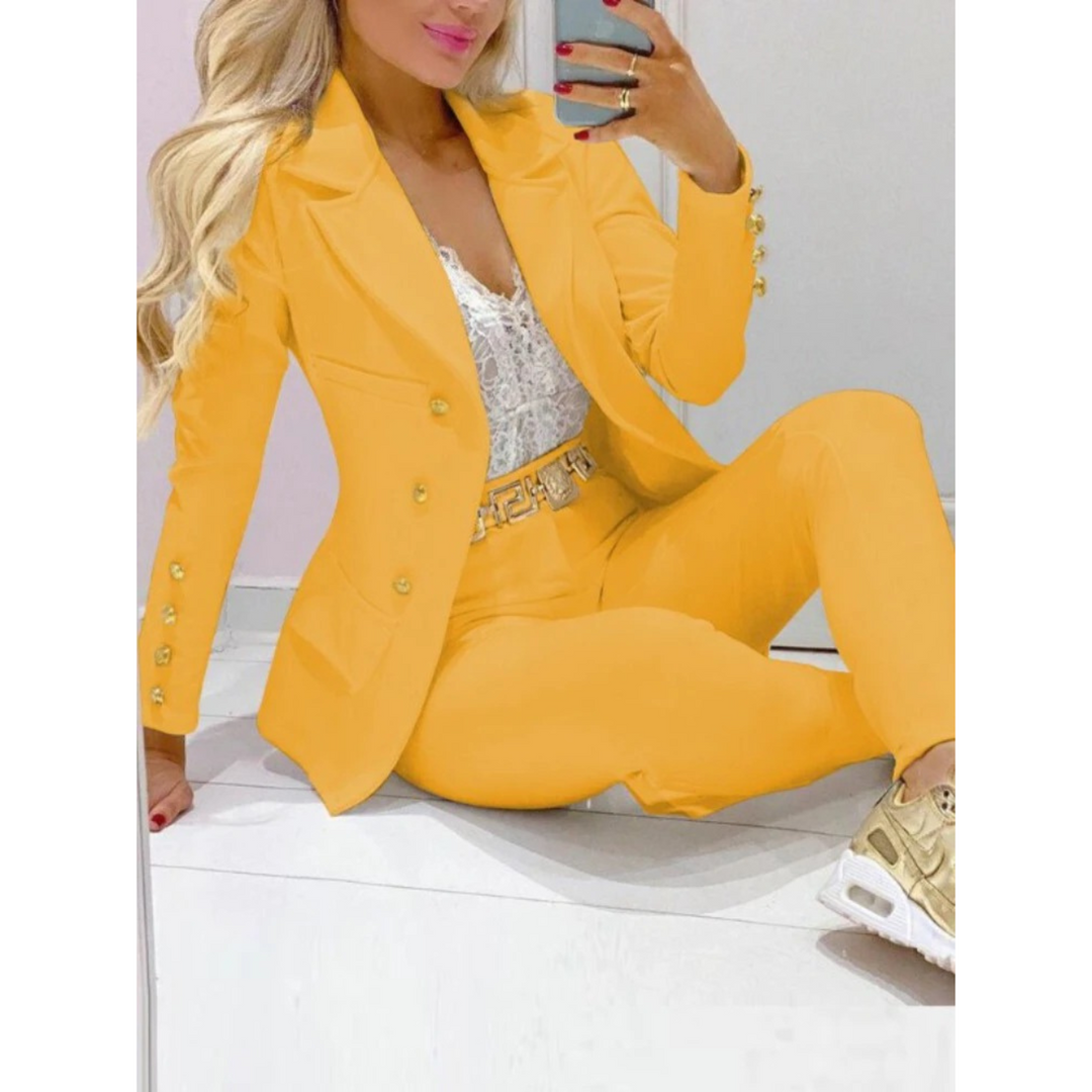 Drune – Set aus Blazer und Hose mit großem Kragen