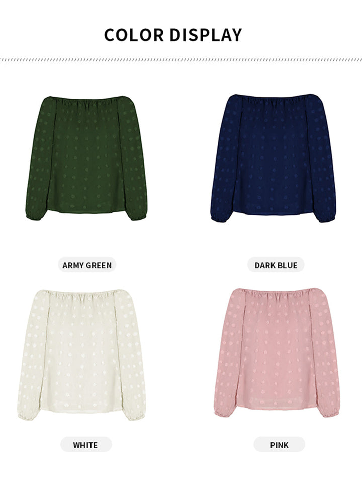 Drune | Off Shoulder Laterne Langärmeliges Rüschentop