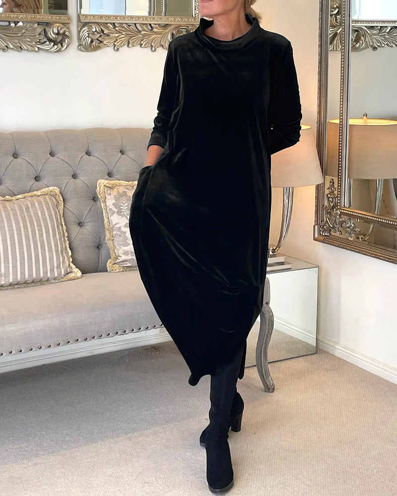 Drune | Elegantes Samtkleid mit Bauchabdeckung