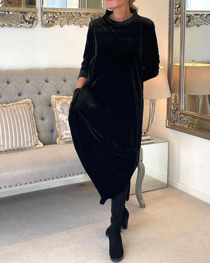 Drune | Elegantes Samtkleid mit Bauchabdeckung
