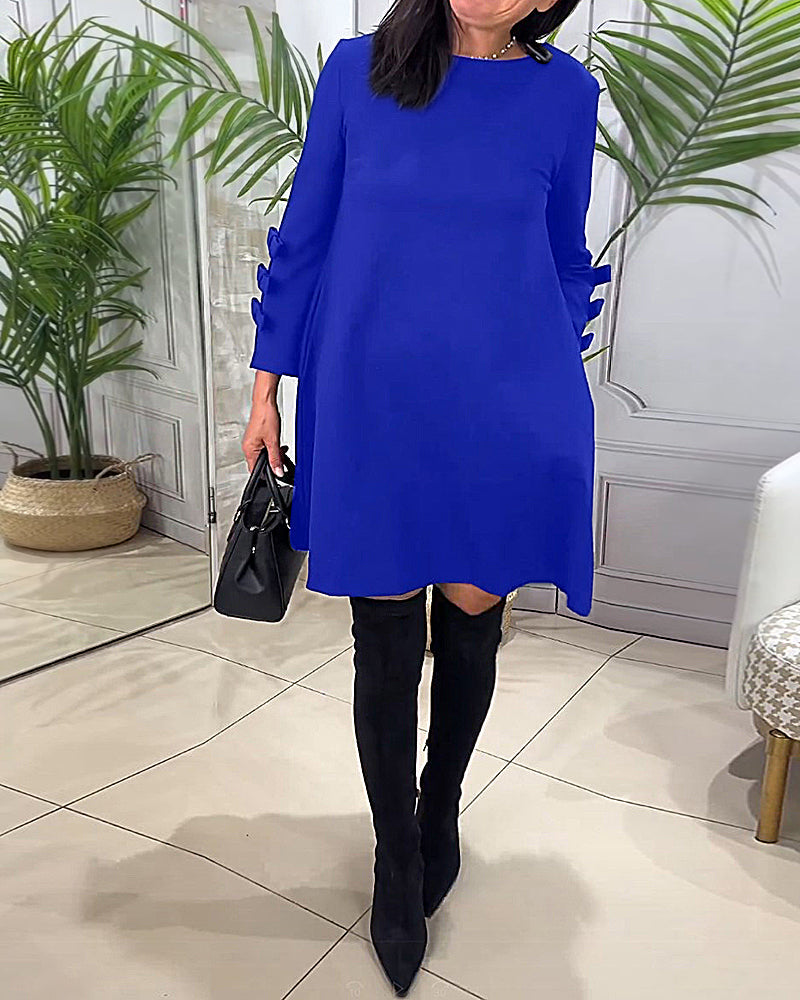 Drune | Knielanges Kleid mit Langen Ärmeln
