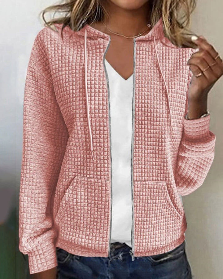 Drune | Damen Freize Jacket mit Reißverschluss & Taschen