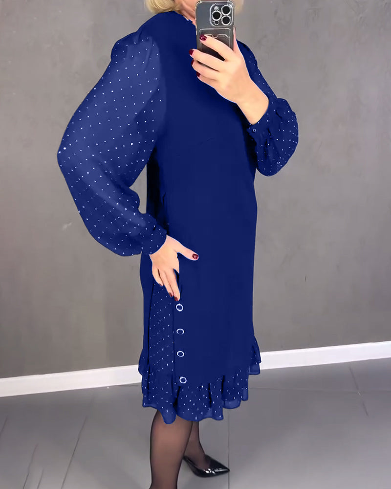 Drune | Kleid mit Langen Ärmeln und Punkten