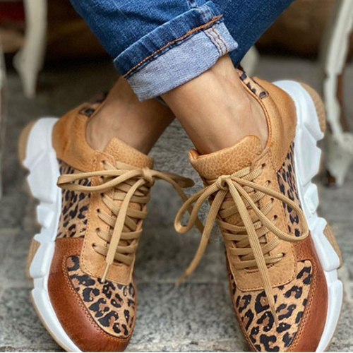 Drune | Sneakers mit Leopardenmuster