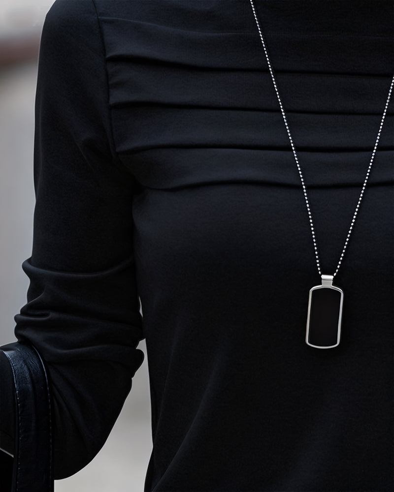 Drune | Slim Fit Plissiert Langärmlig