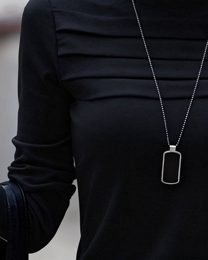 Drune | Slim Fit Plissiert Langärmlig