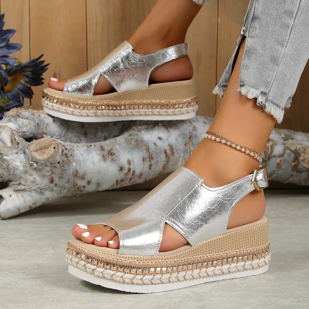 Drune | Orthopädische Damensandalen Erhöhter Absatz Trendy Und Ergonomisches Design