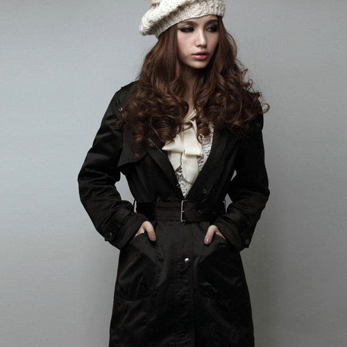 Drune | Kunstpelz gefütterter Parka Kapuze Mid Thigh Parka