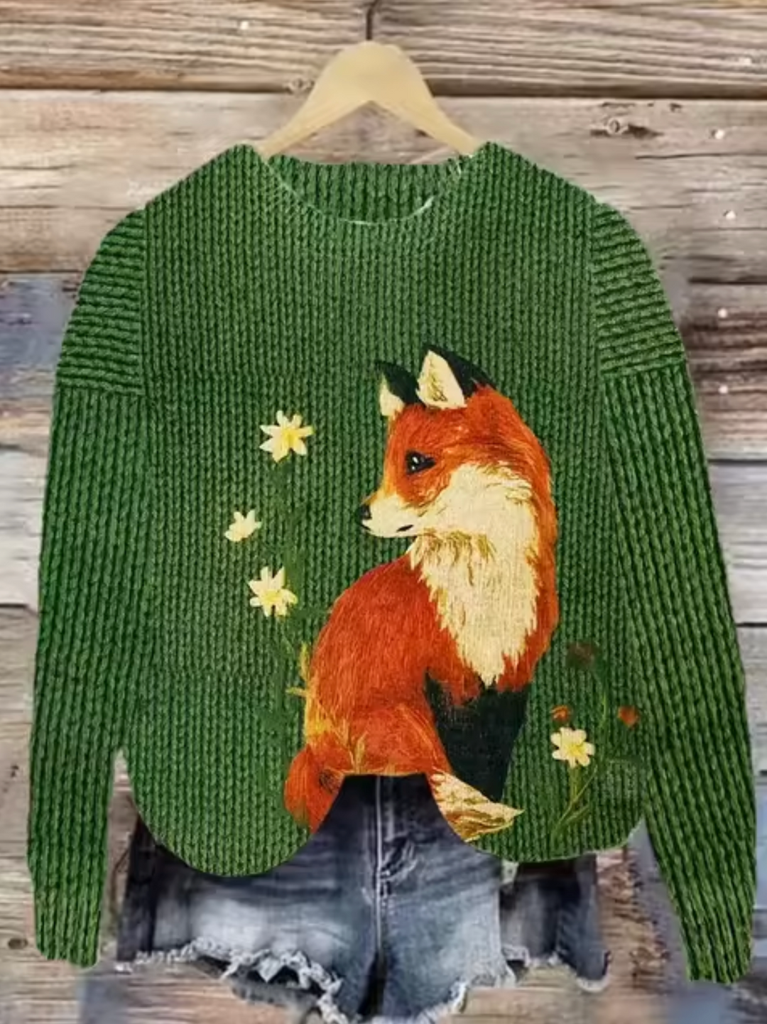 Drune | Gestrickter Pullover mit 3D-Druck