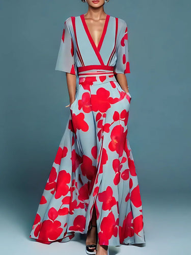 Drune | Elegantes Blumenmuster Kleid aus der Tasche