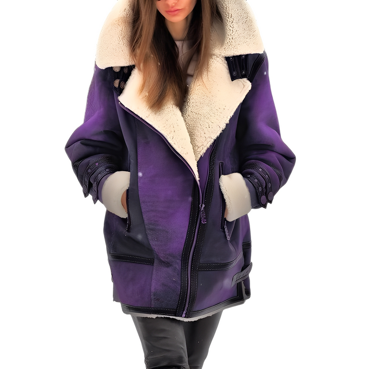 Drune | Elegante Damen-Lederjacke mit gemütlichem Futter