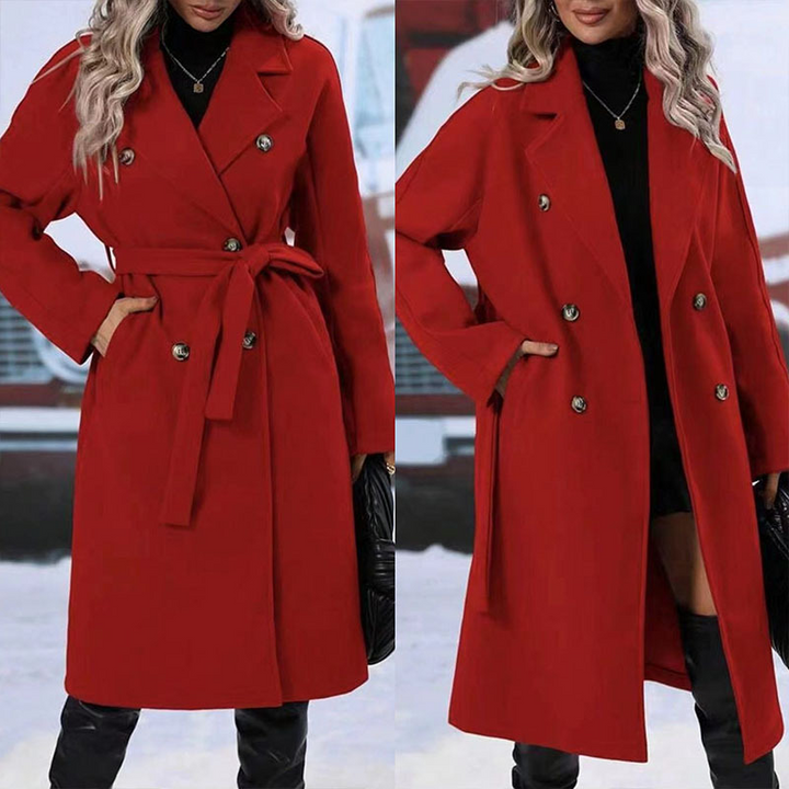 Drune | Klassischer Damen Trenchcoat Mit Doppelknopfverschluss