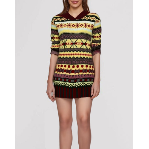 Drune | Norweger Pullover - Strickkleid Mini