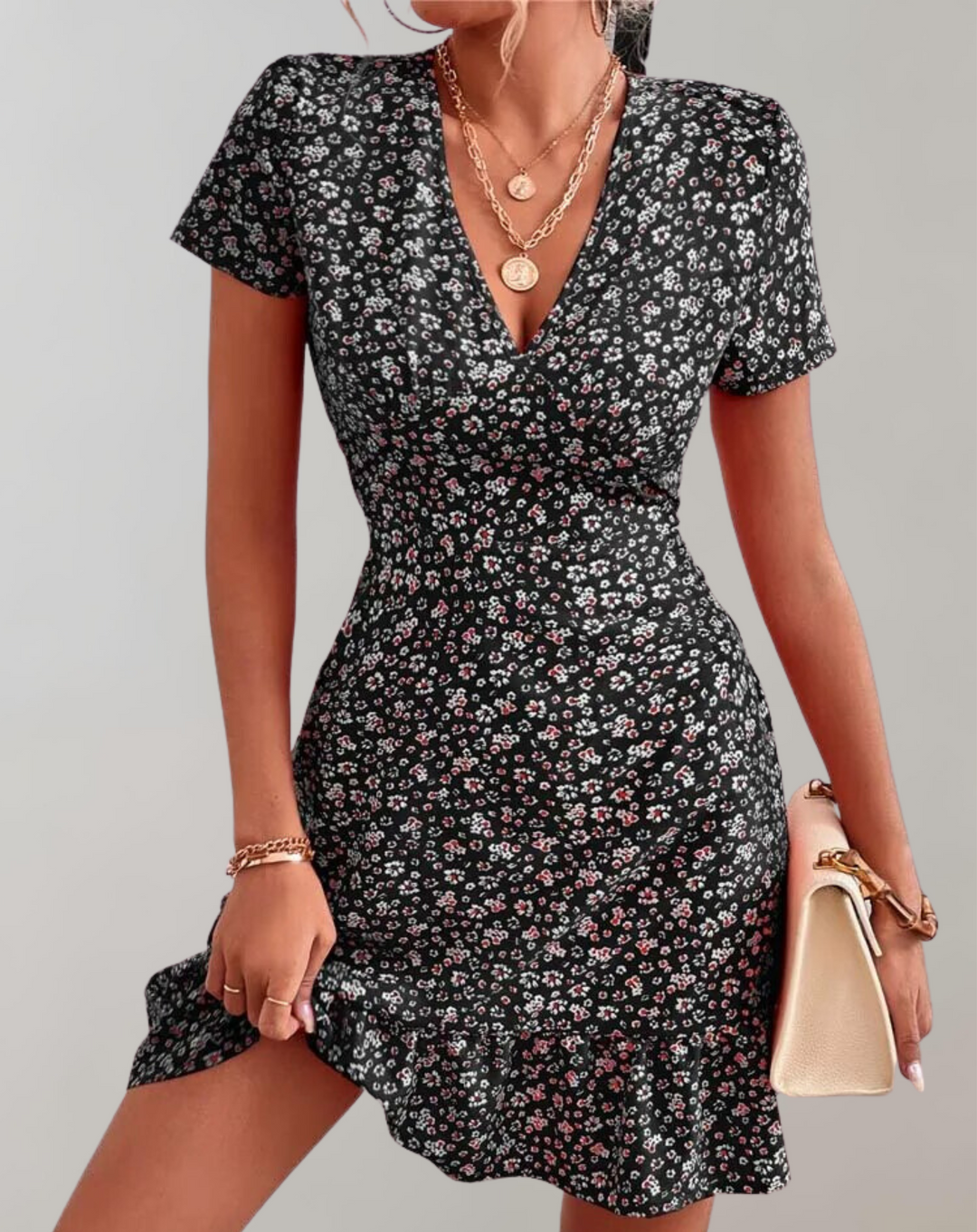 Drune - Sommer kurz Boho Kleid Frauen