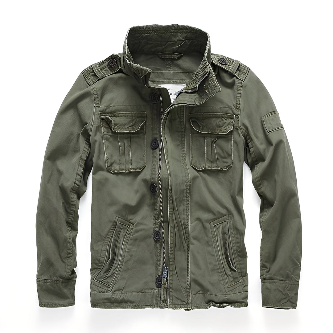 Drune | Klassische Denimjacke mit Taschen für Männer