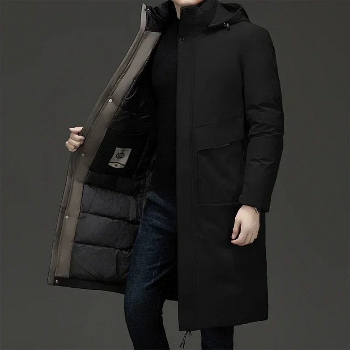 Drune | Herren Longline Parka - Mit Kapuze und isolierter Fütterung