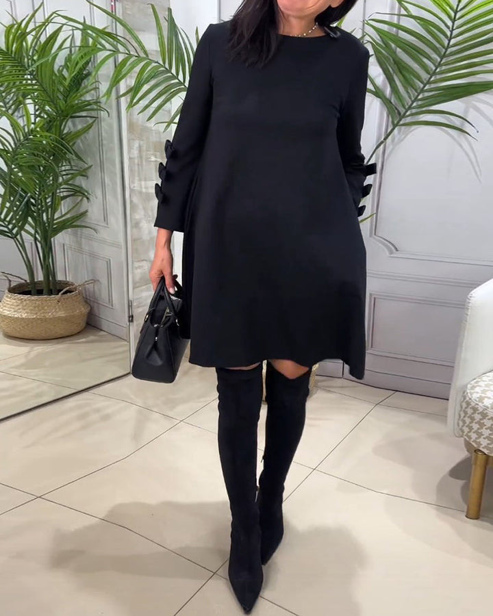 Drune | Knielanges Kleid mit Langen Ärmeln
