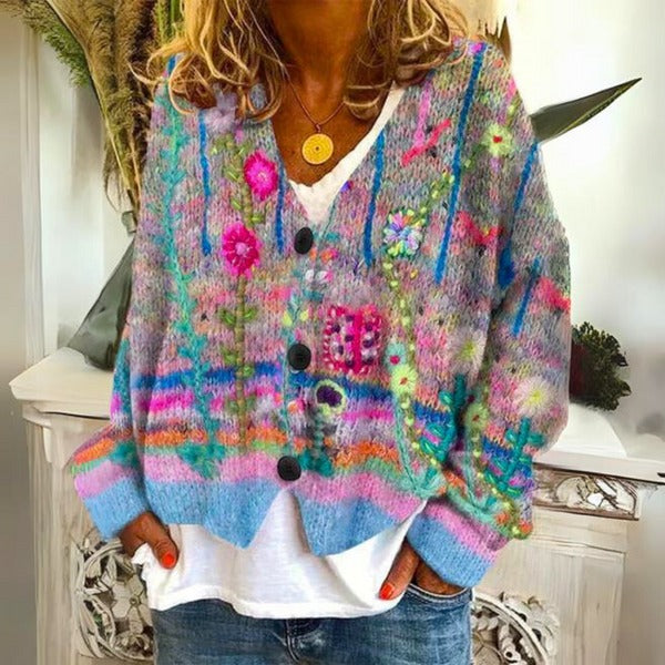 Drune | Pullover für Damen mit Blumenmuster