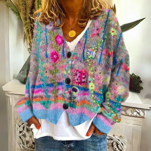 Drune | Pullover für Damen mit Blumenmuster