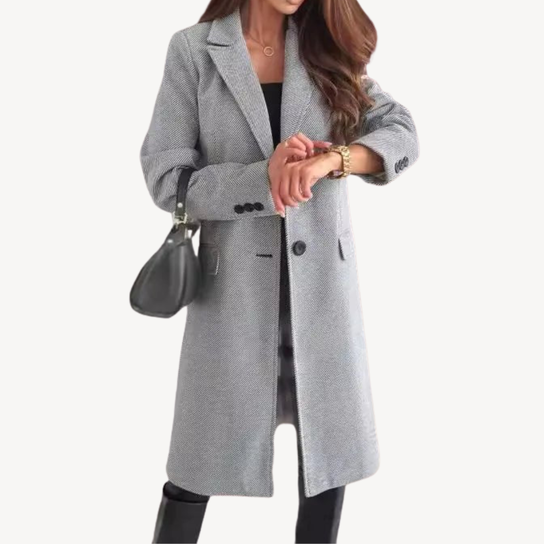 Drune | Damen Wollmischung Mantel mit Taschen