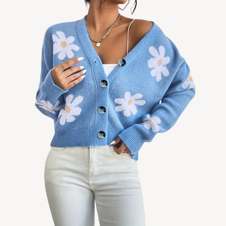 Drune | Floral Button-Front Cardigan für Frauen