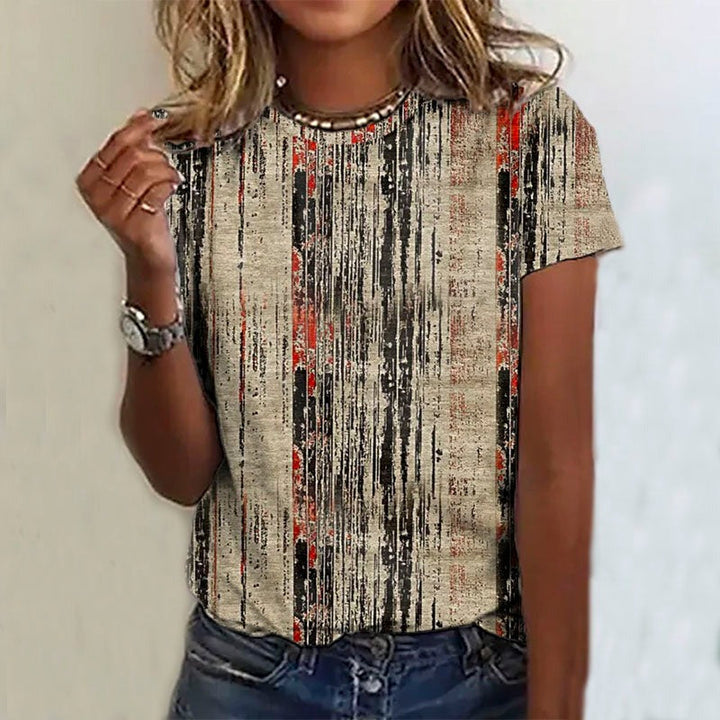 Drune | Casual Vintage Bedrucktes T-Shirt