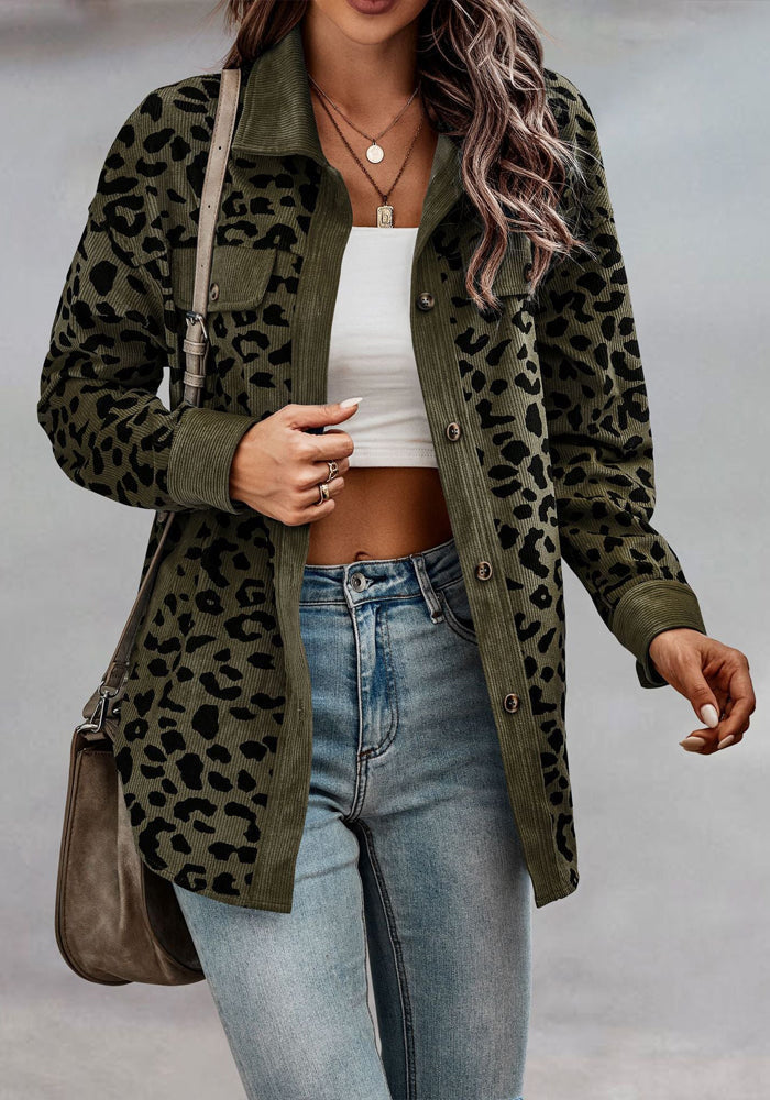 Drune | Frauen Leopardenmuster Jacke