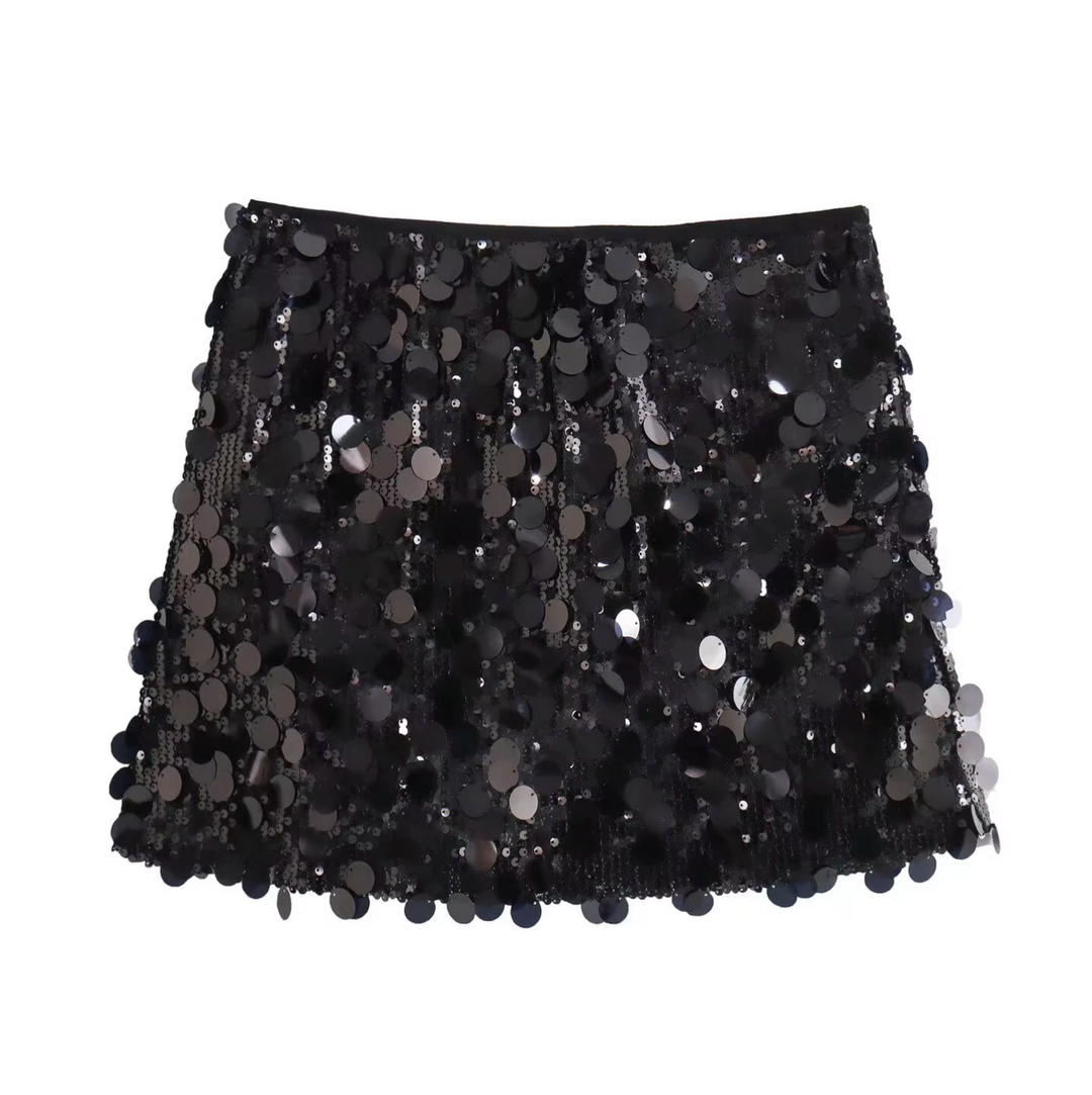 Drune | Minirock mit Paillettenprint für Damen